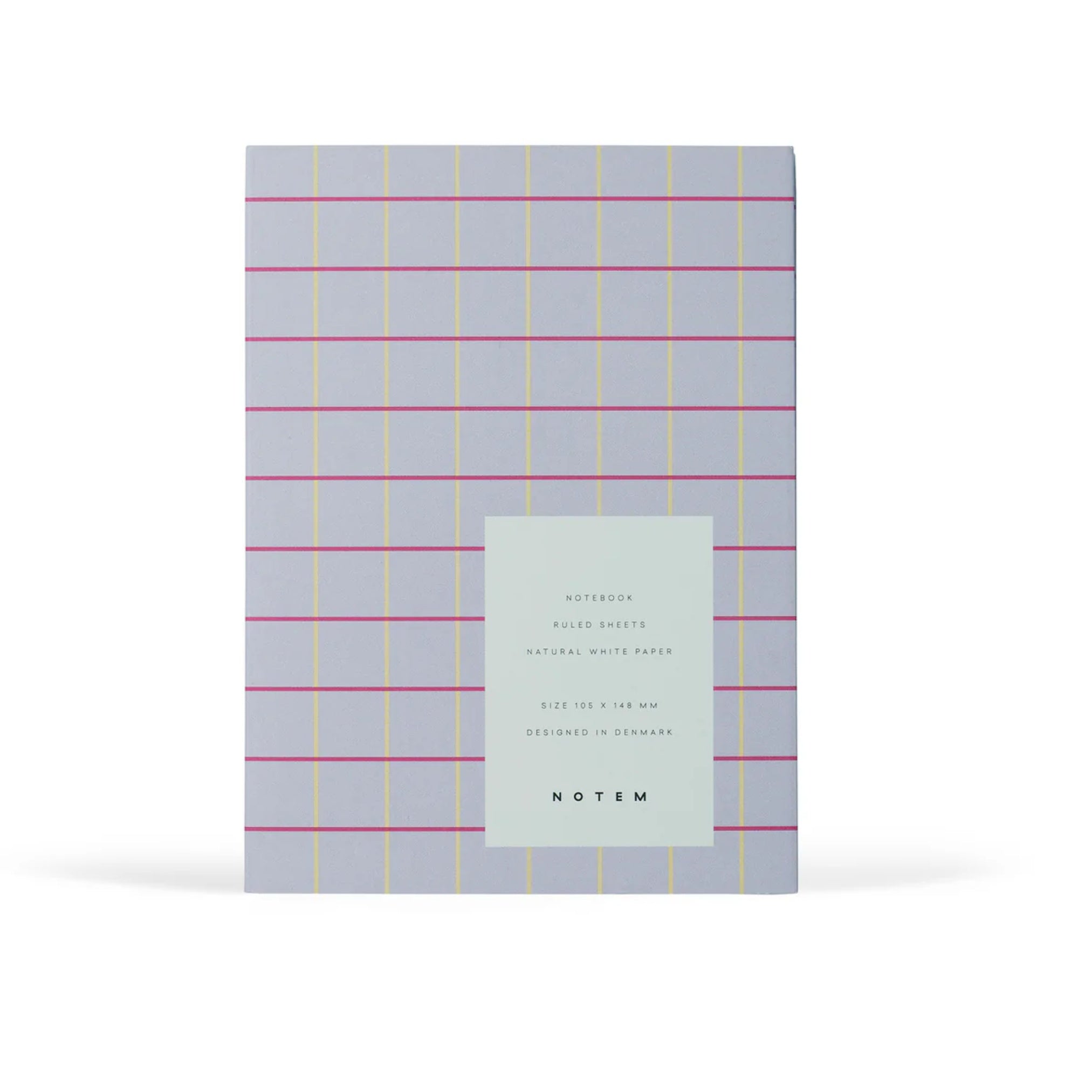 Lilac Notem notebook with ruled sheets. Designed in Denmark