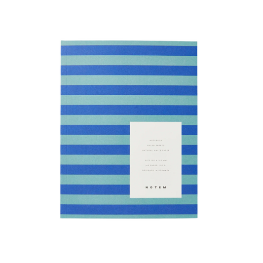 Uma Ruled Notebook  - Medium / Blue Stripe