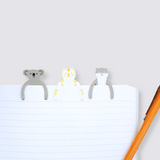 Paper bookmarks paper clips animals otters