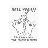 New baby card parent lottery