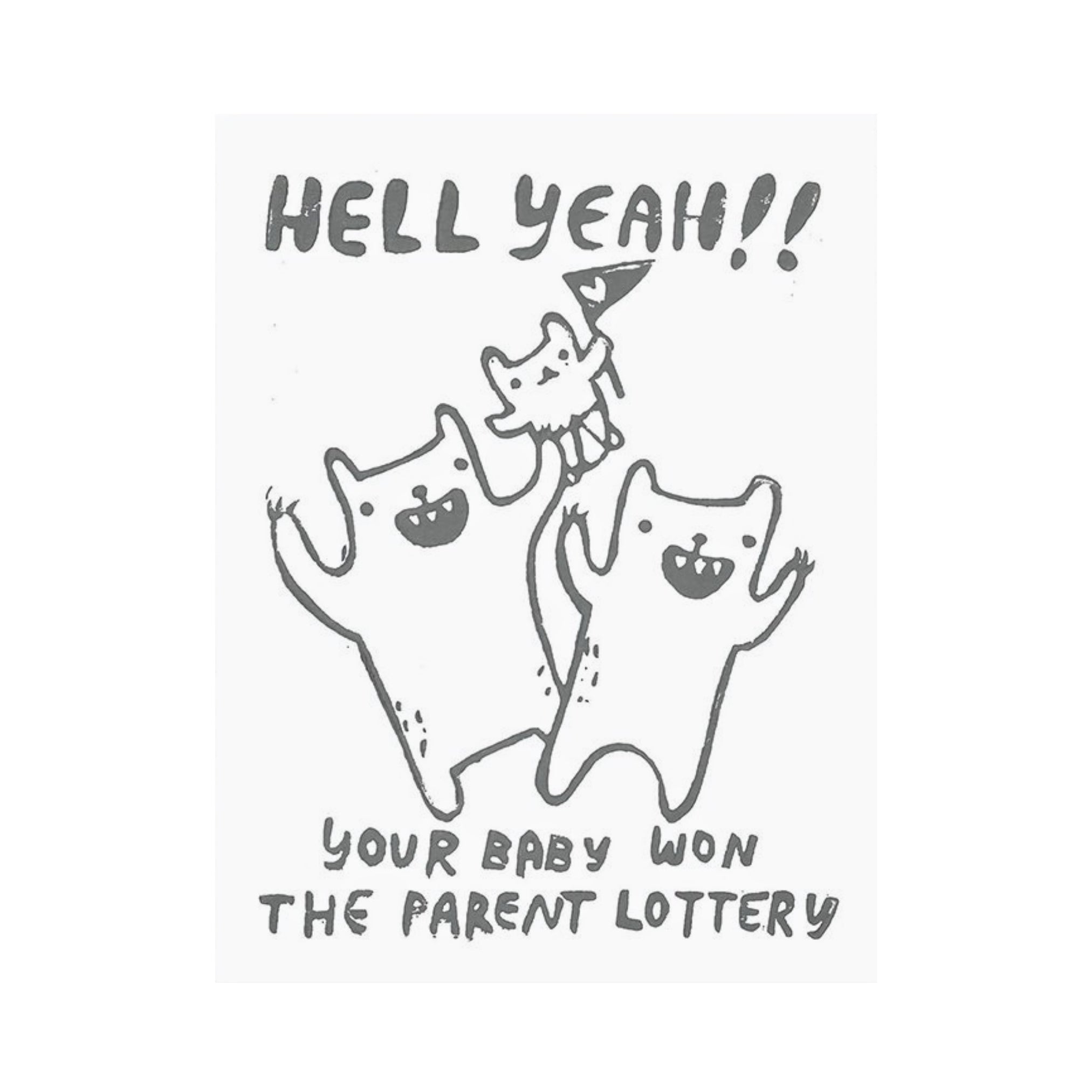New baby card parent lottery