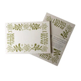 green flower design place cards 10 pack