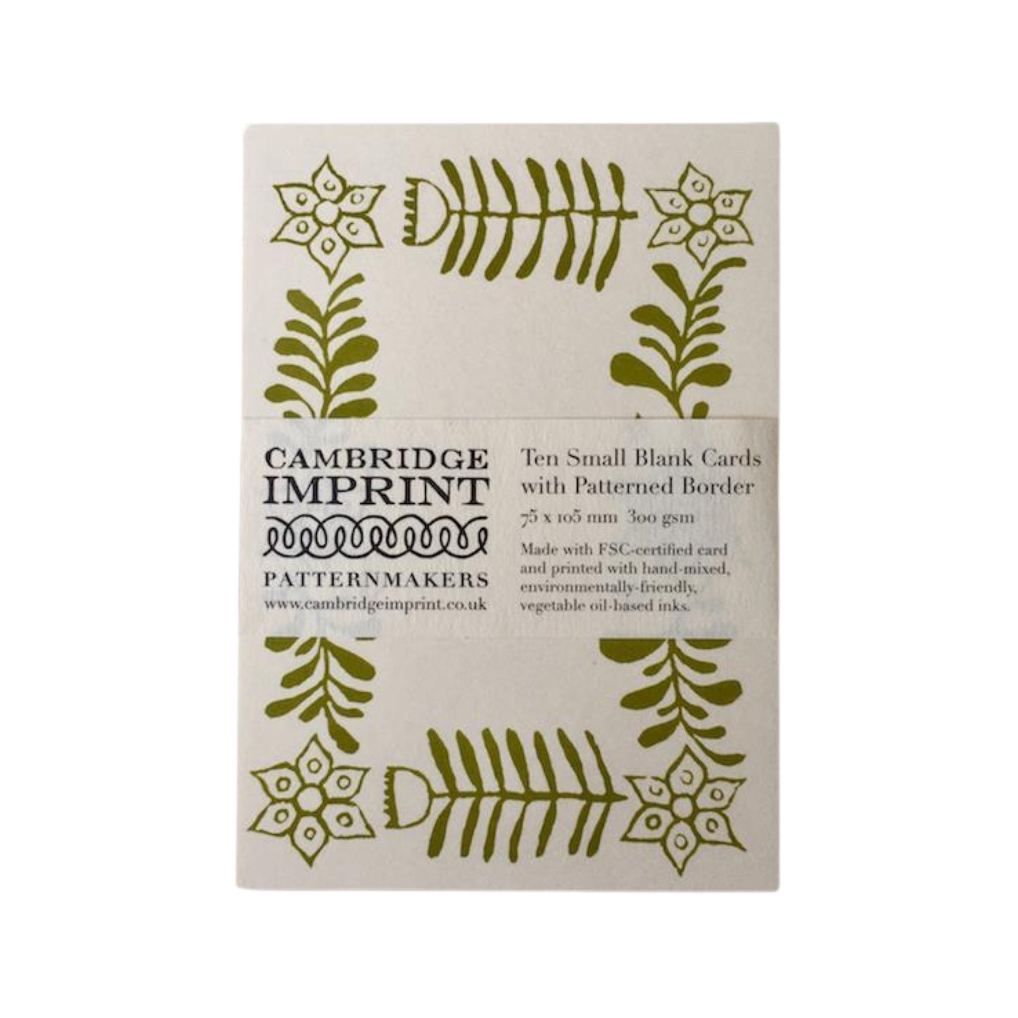 green folk art design placecards