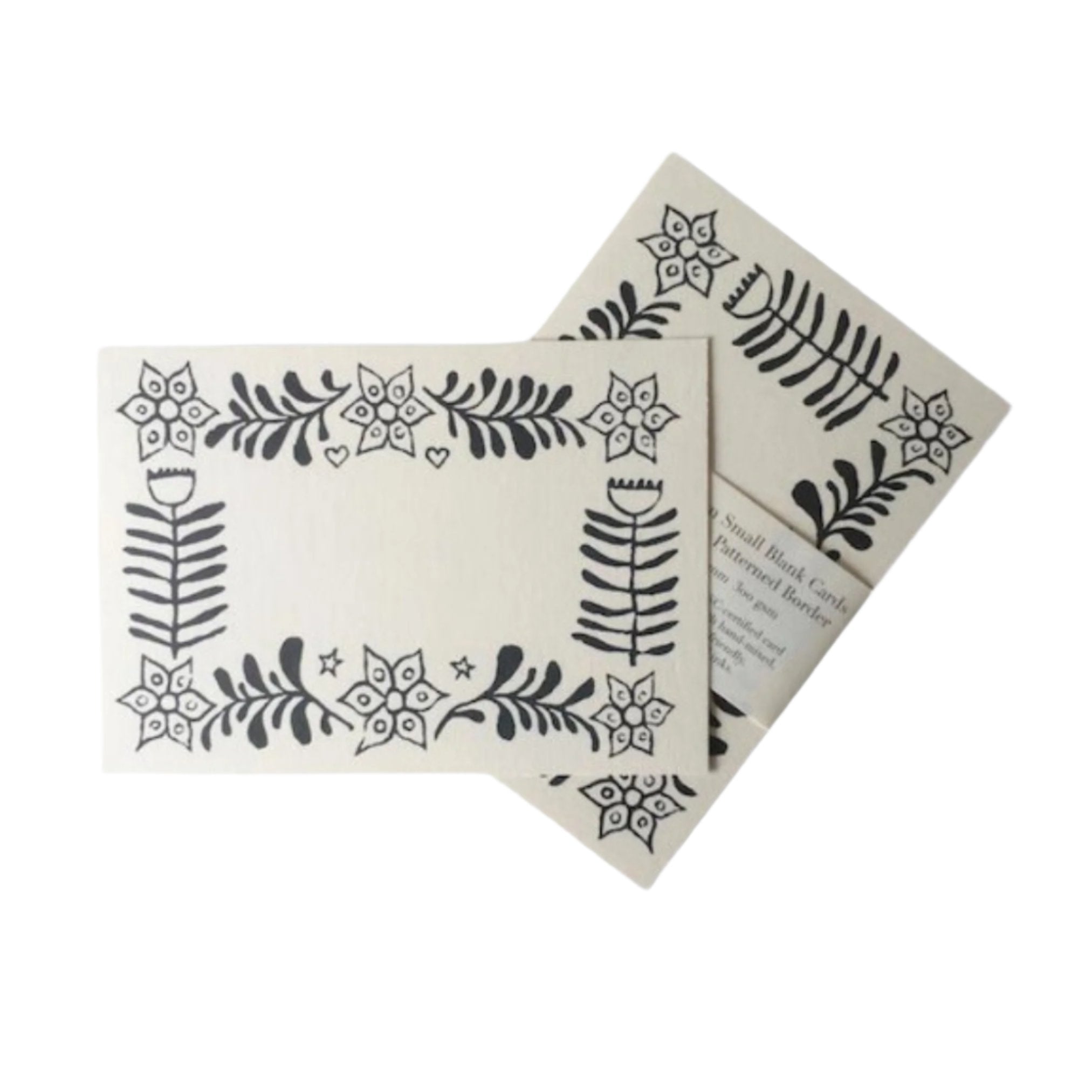 navy blue floral design place cards