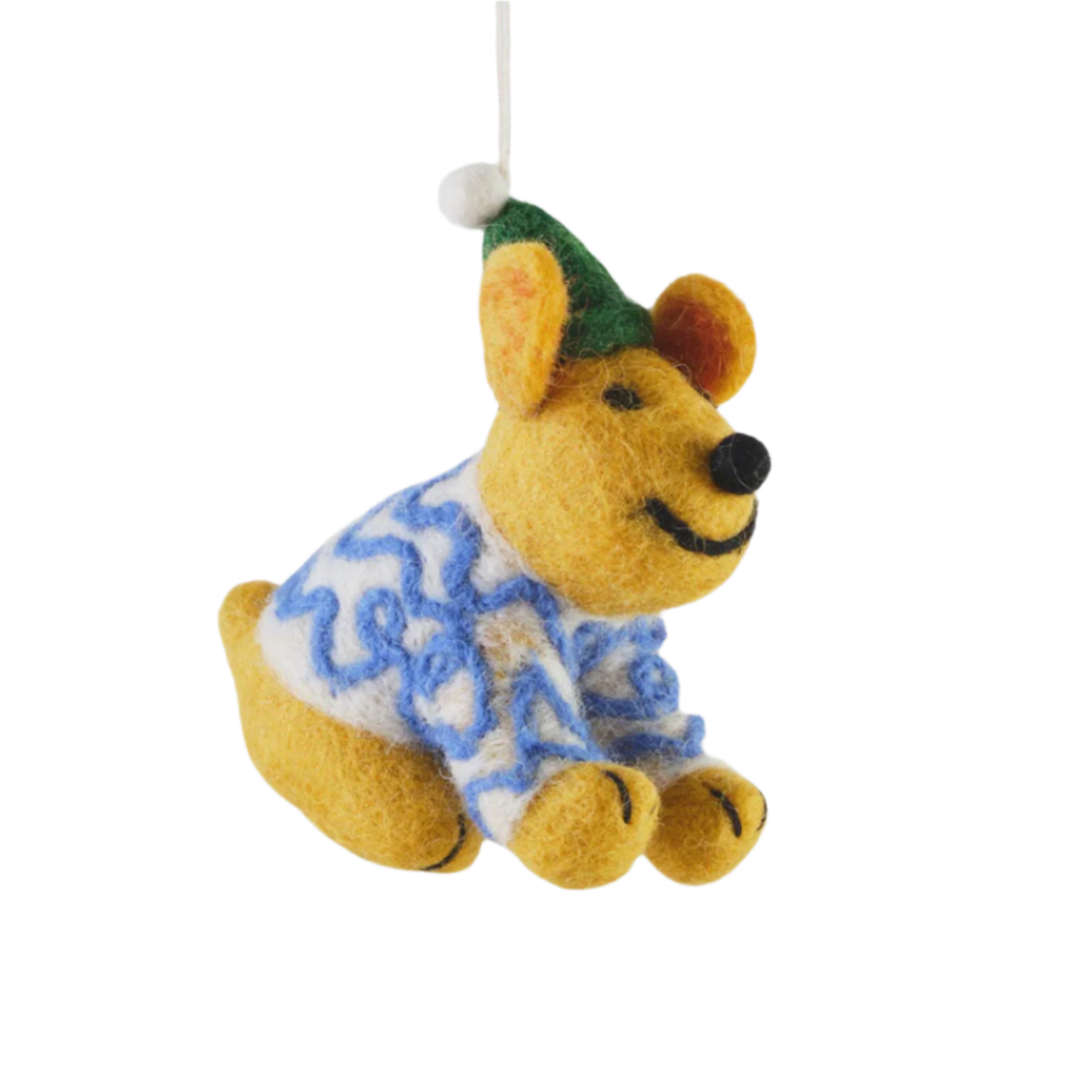 dog felt christmas decoration