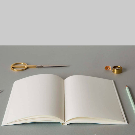 Medium Layflat Notebook - Wave Forest Green / Blue - Plain