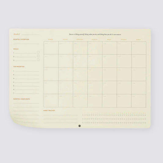Productivity Planner Monthly Desk Pad Calendar