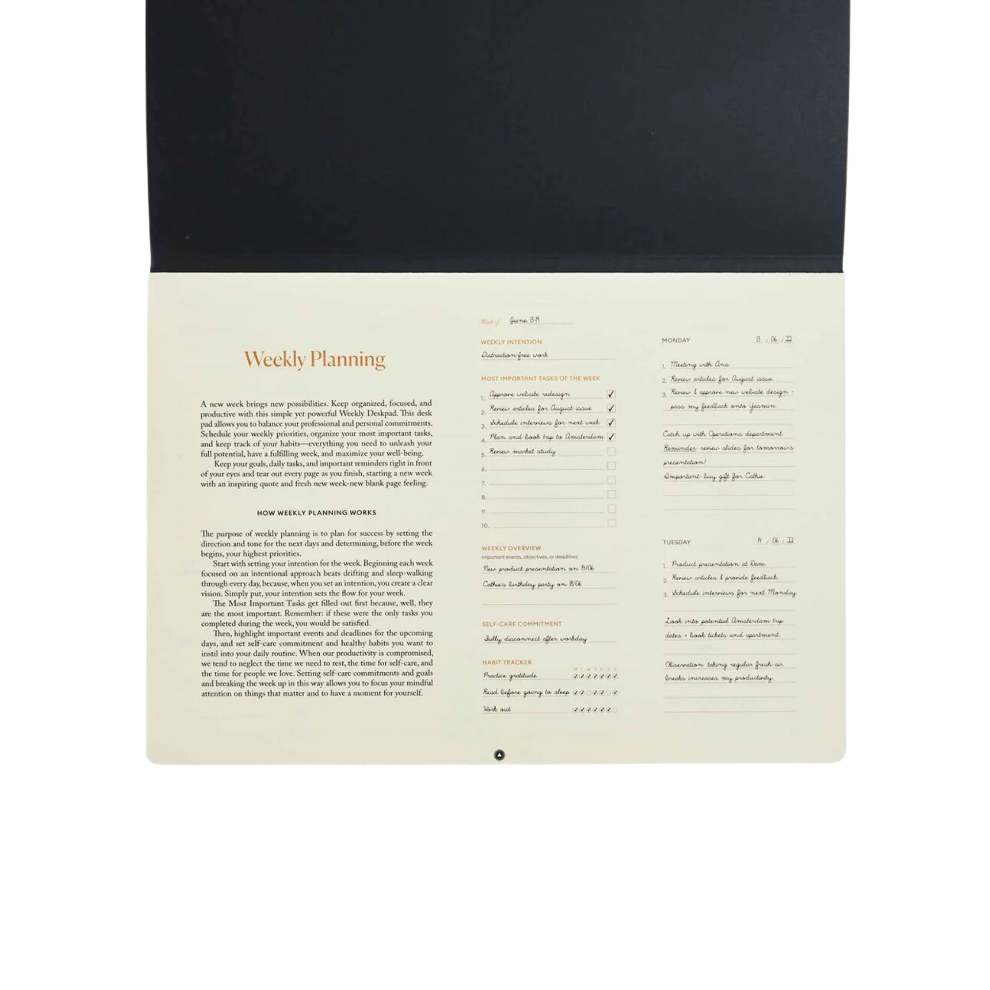 Productivity Weekly Planning pad
