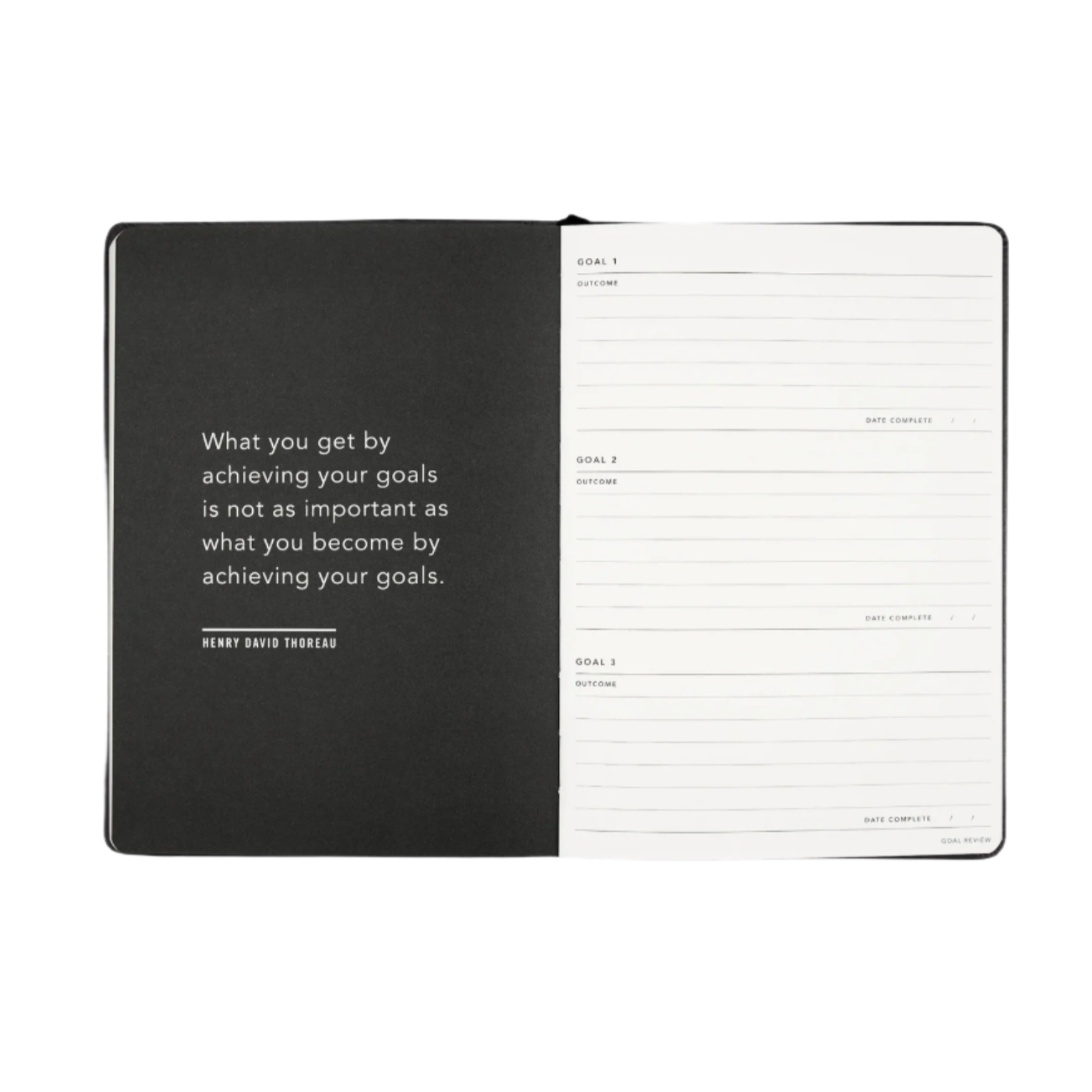 planning goals journal in sand