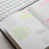 diary to help with goals on desk