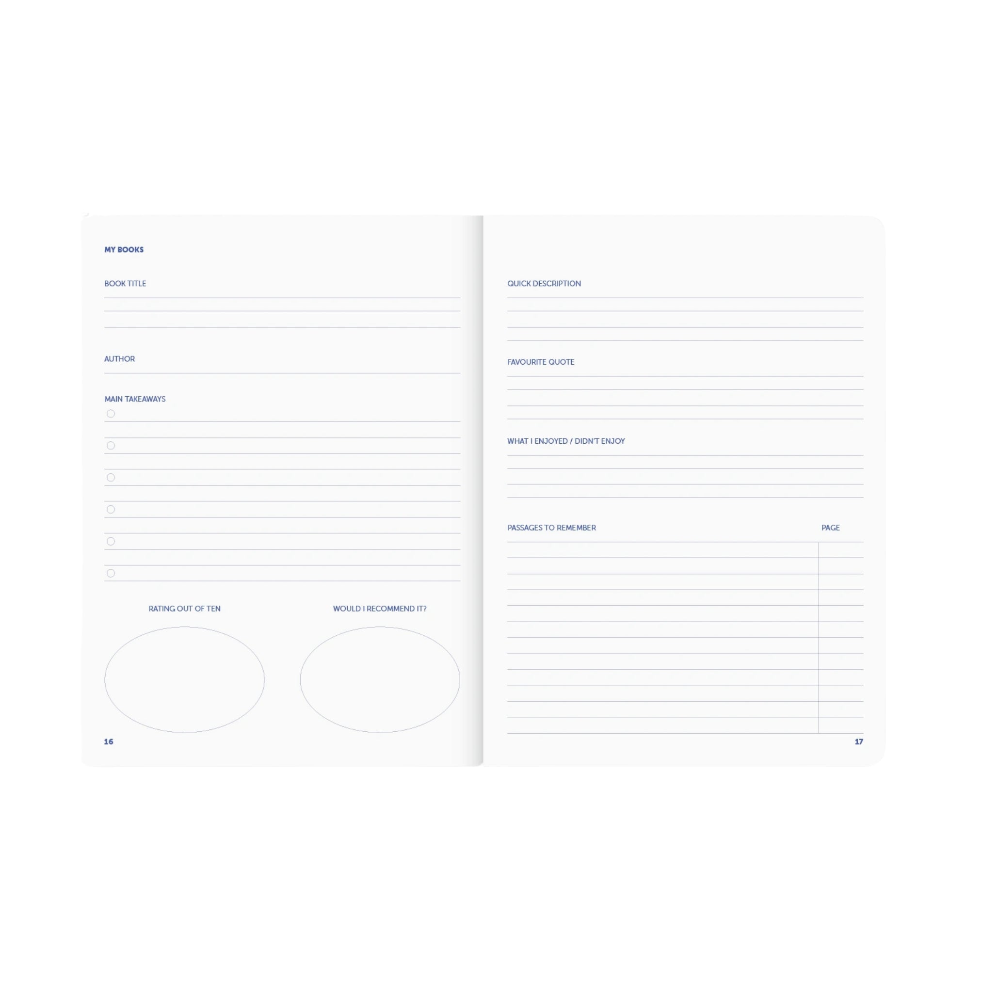 Journal for Documenting your Books