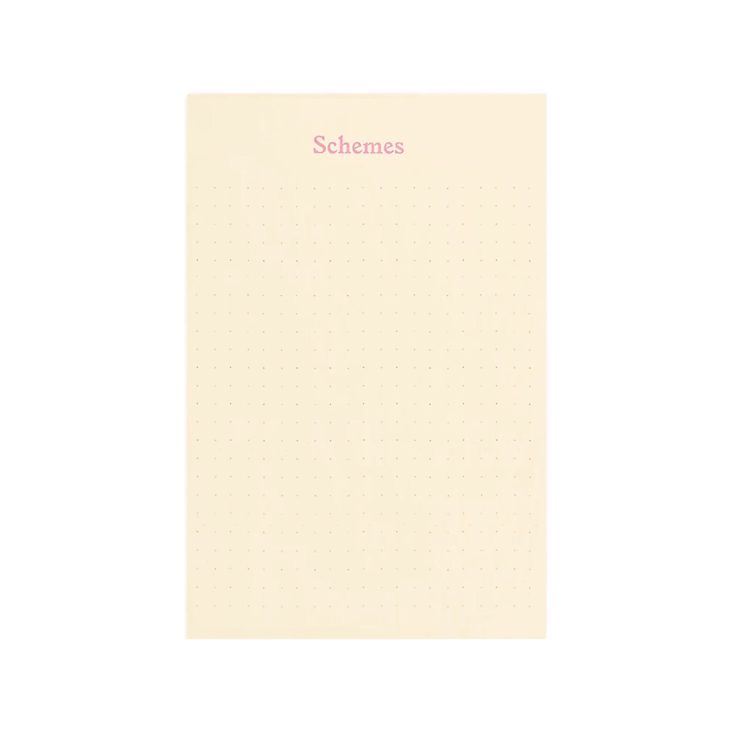 Beige notebook with 'Schemes' text on a white background