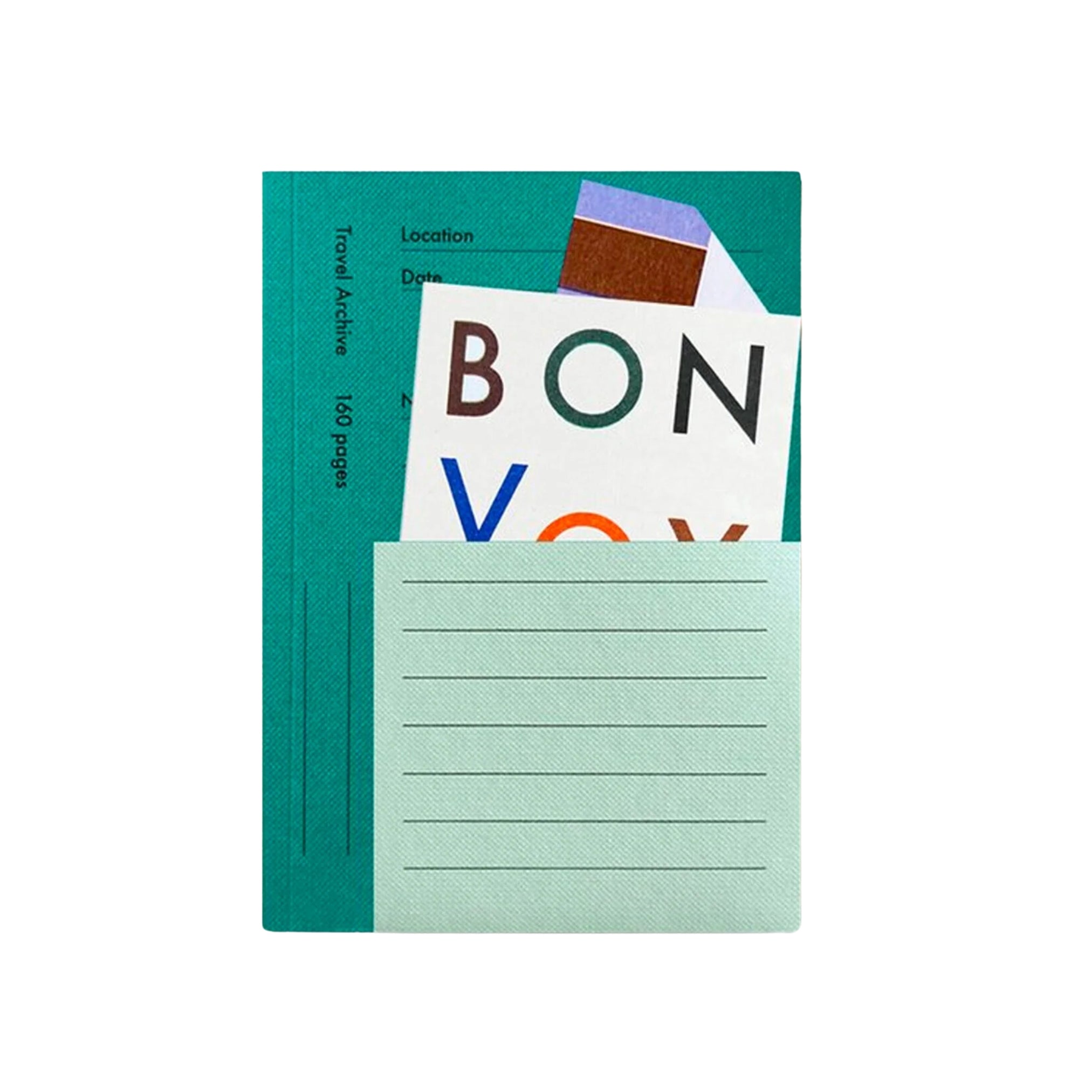 Travel diary with mementos