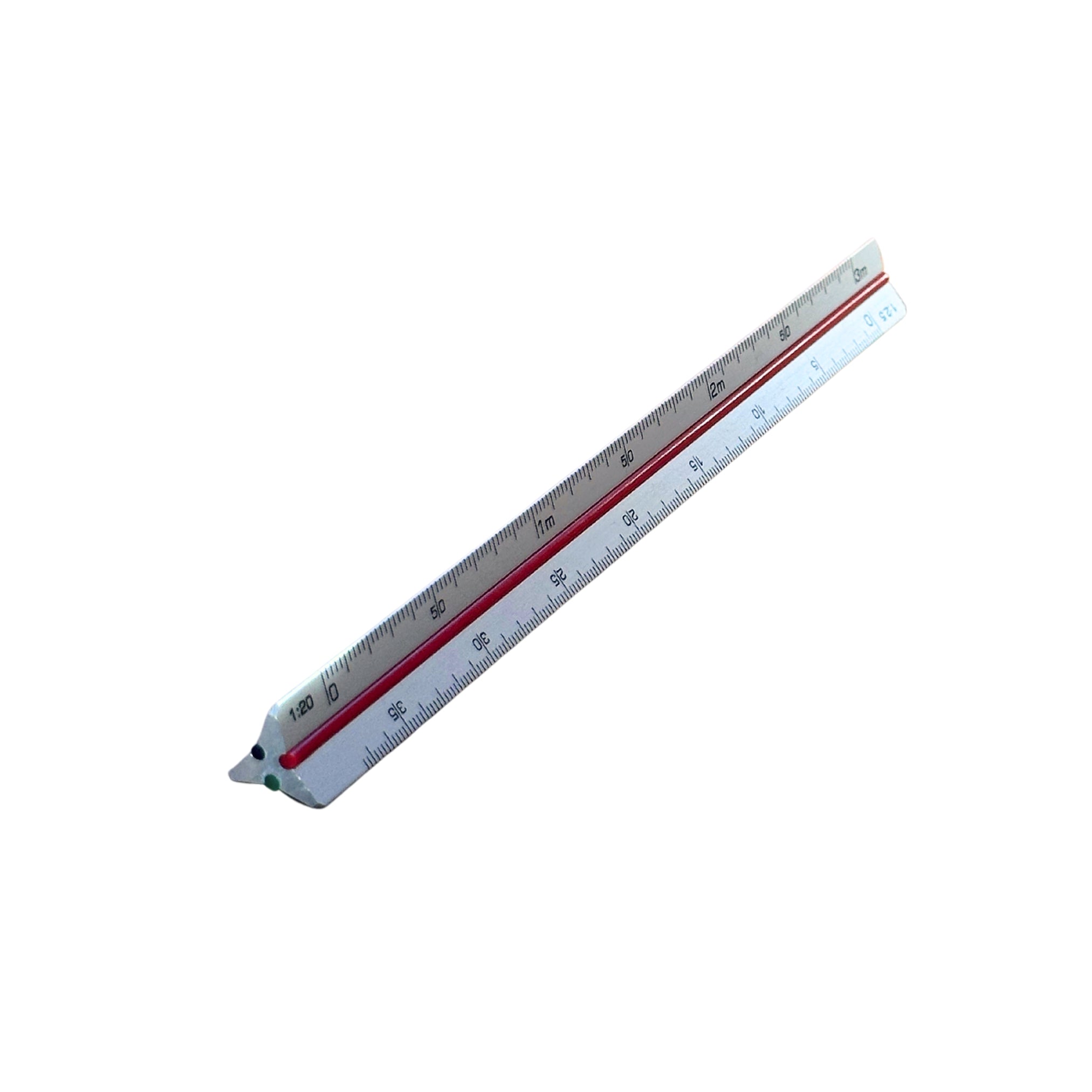 Triangular Scale Ruler in Silver