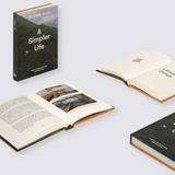 Flat lay of A Simpler Life Books