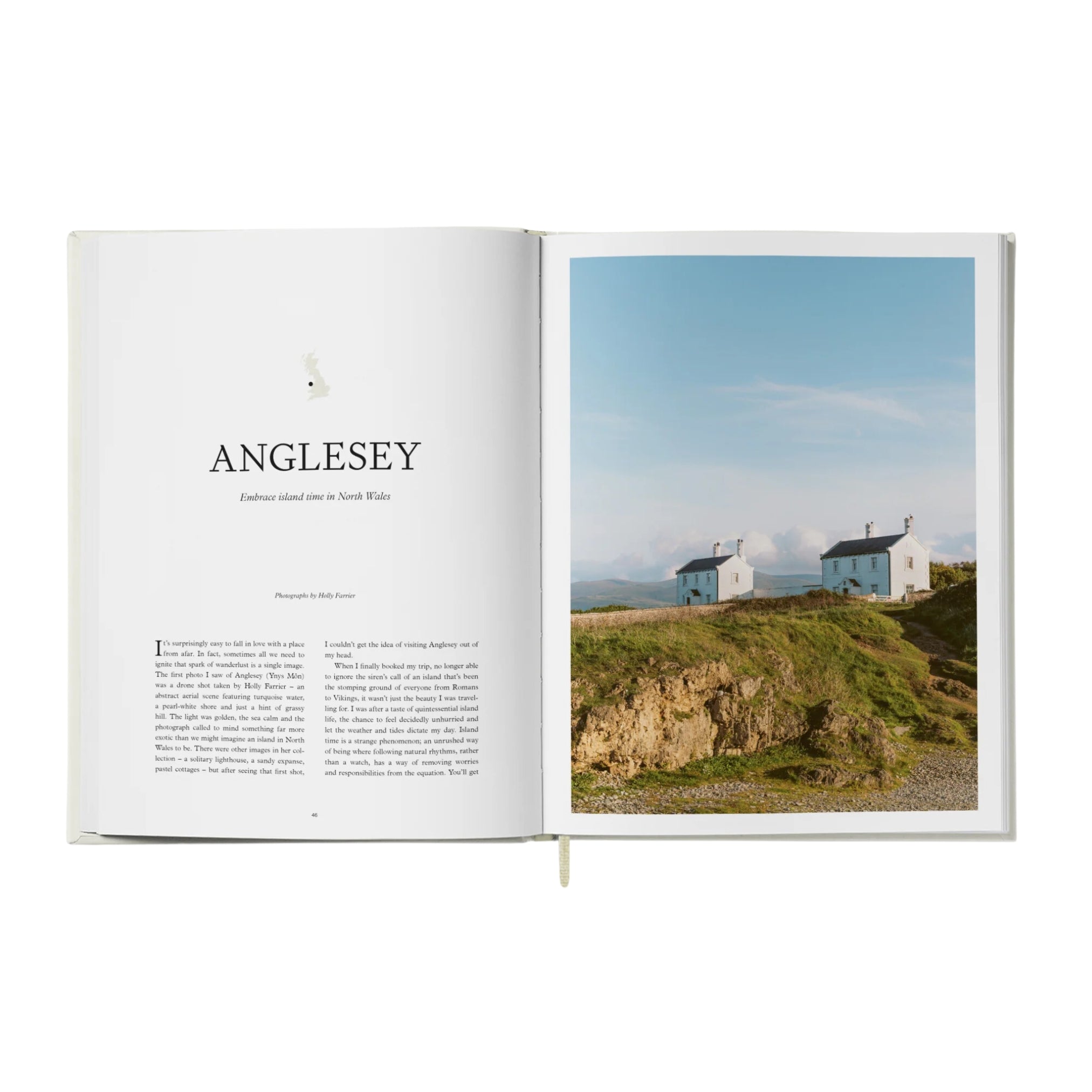 Book of travel in britain spread on Anglesey