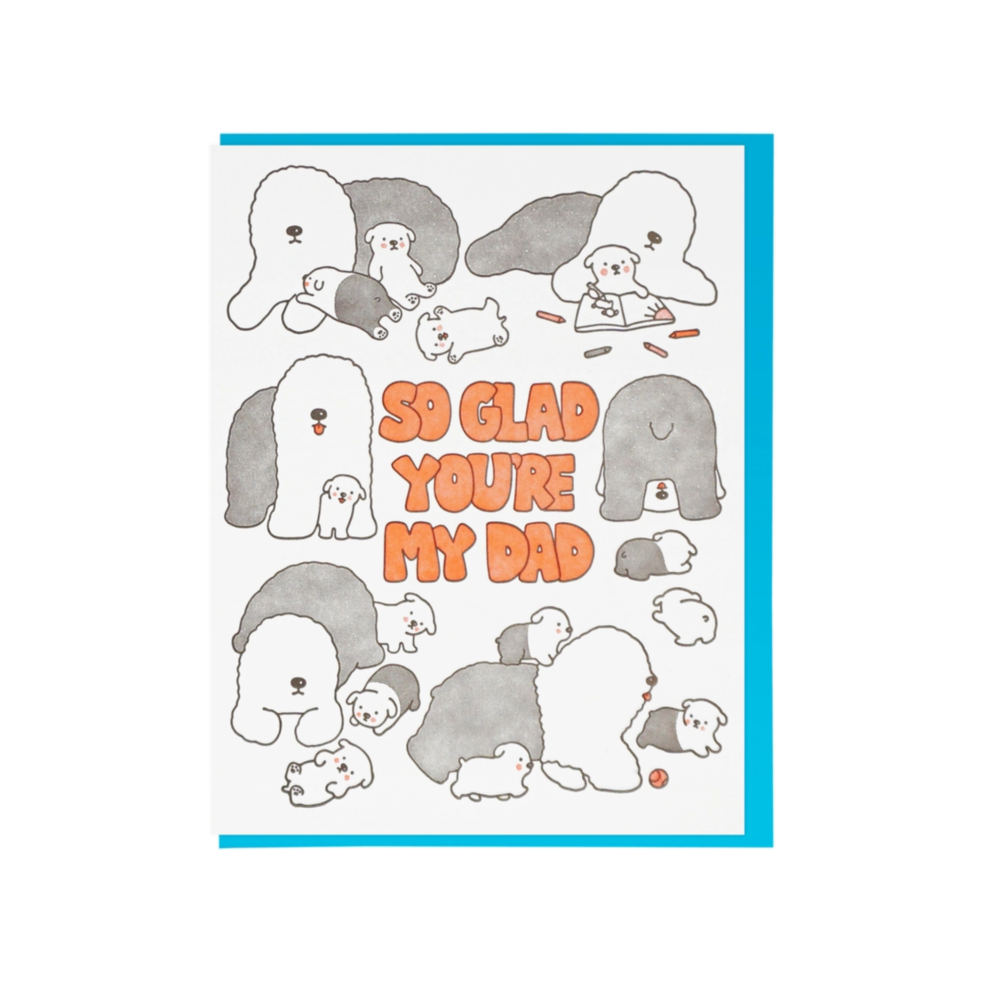 So Glad You're My Dad Sheepdogs Card