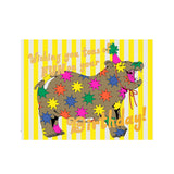 Star Hippos Birthday Greetings Card