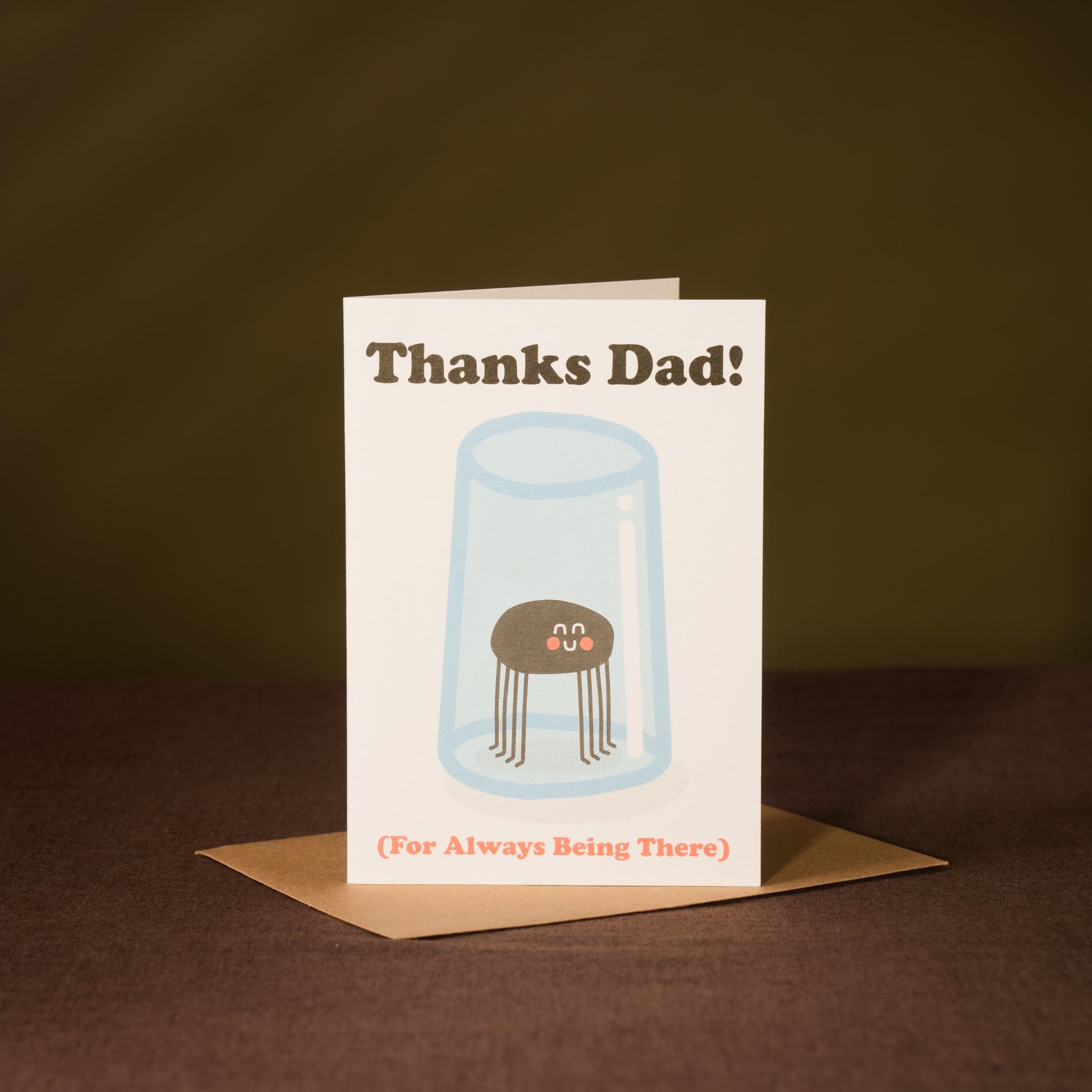 Thanks Dad Fathers Day Spider card