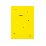 Thanks Dad Card in Yellow