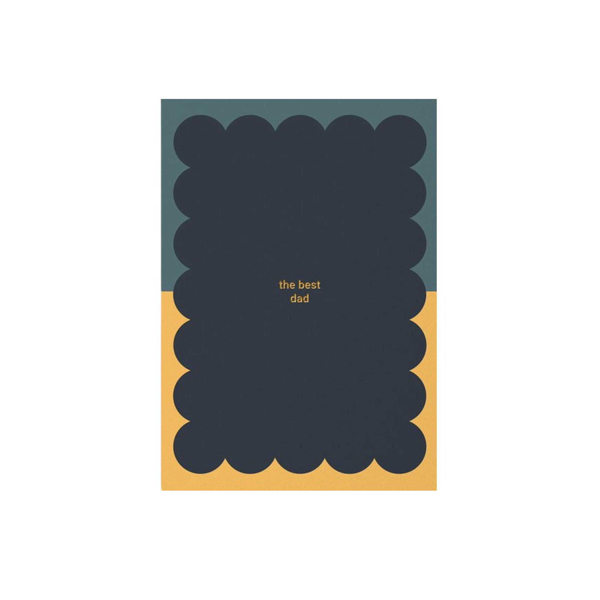 The best dad card foiled text
