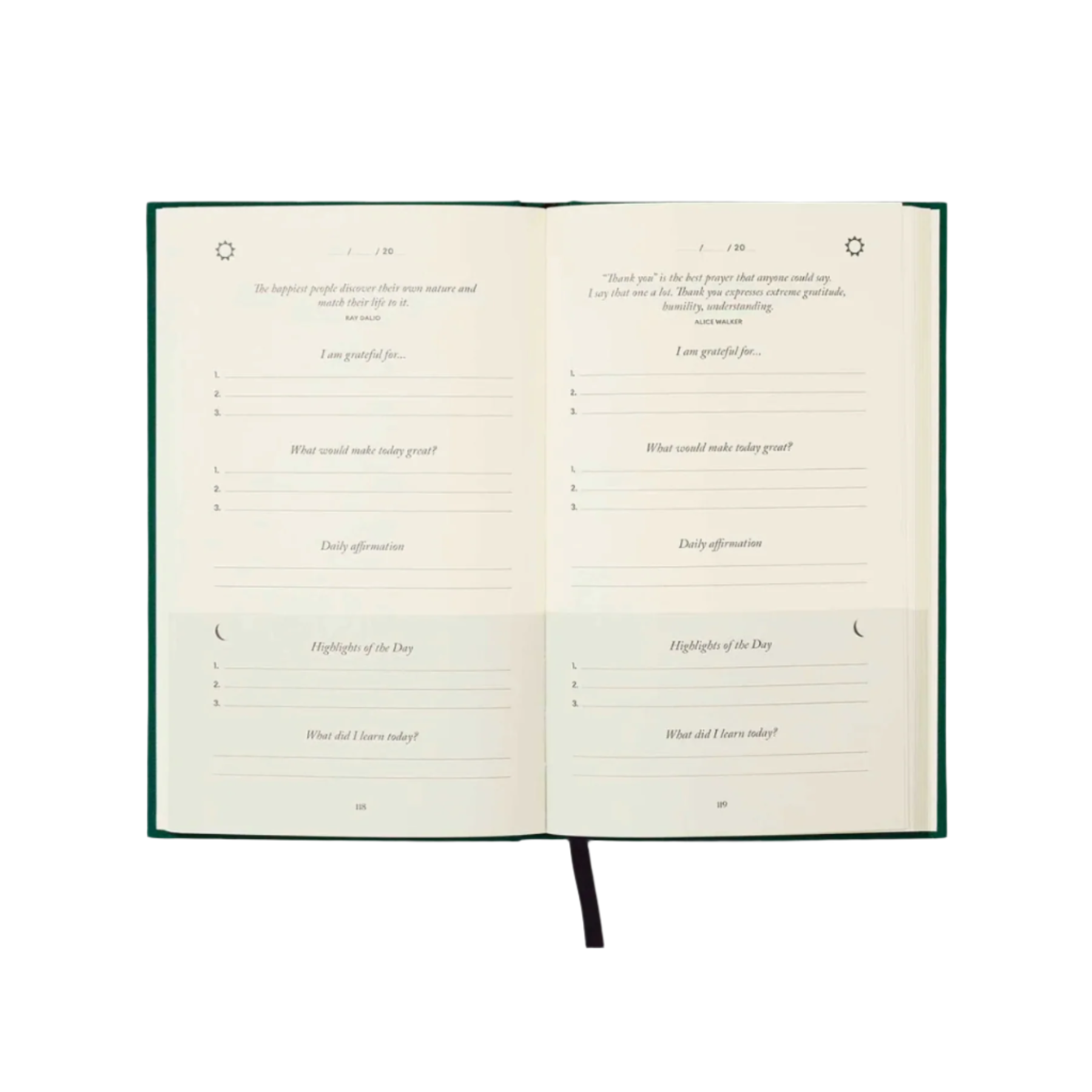 Five Minute Journal Green