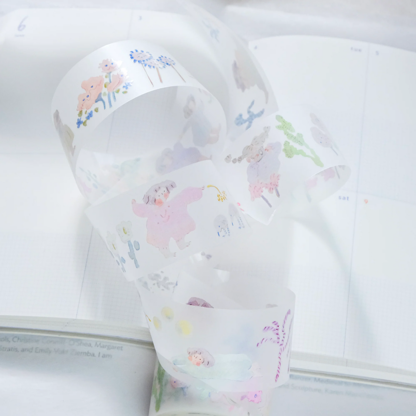 Hand illustrated tape. Beautiful gift wrap tape. 
