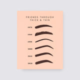 Thick and Thin greetings card
