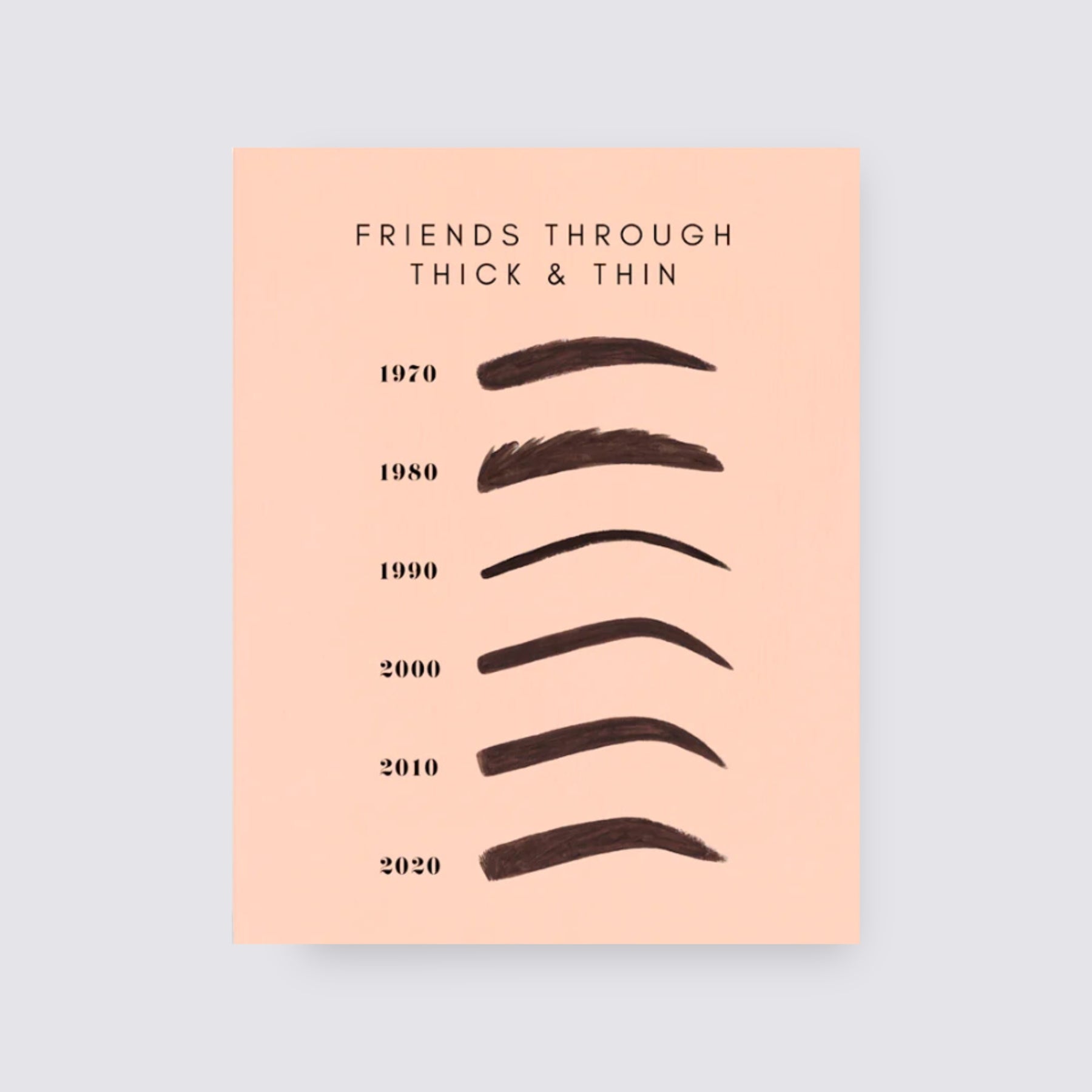 Thick and Thin greetings card