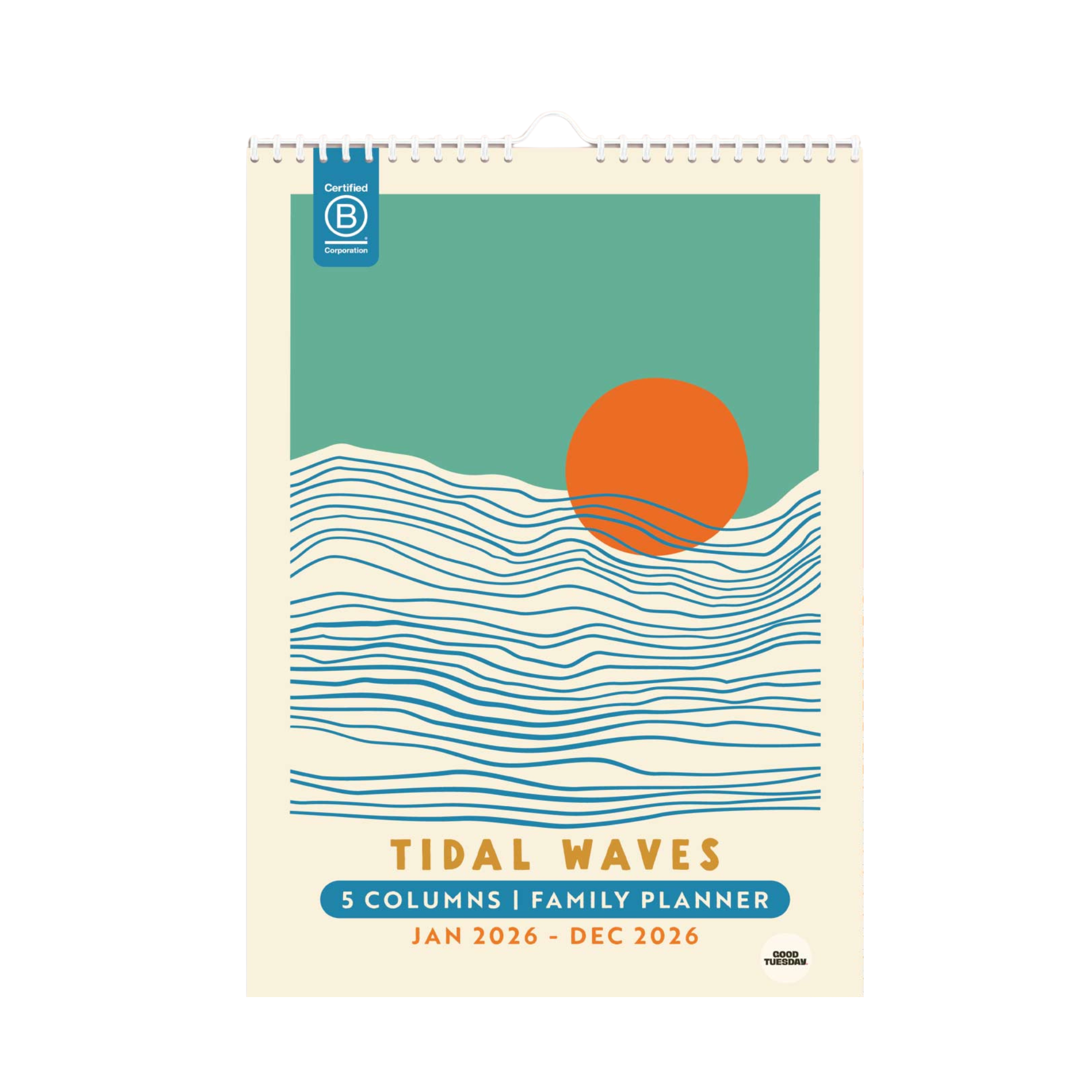 Tidal Waves Calendar Sunset Artwork 