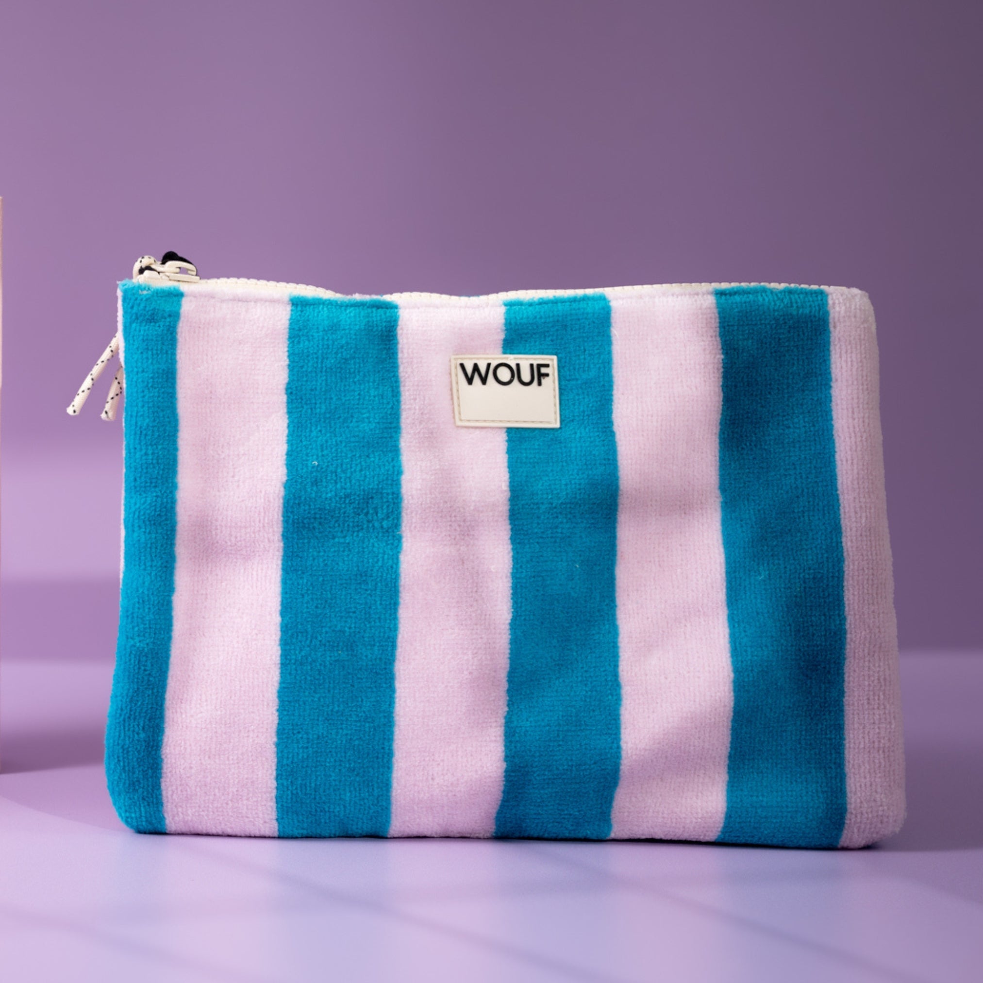 Towele Pouch Bag Case Striped Blue Wouf