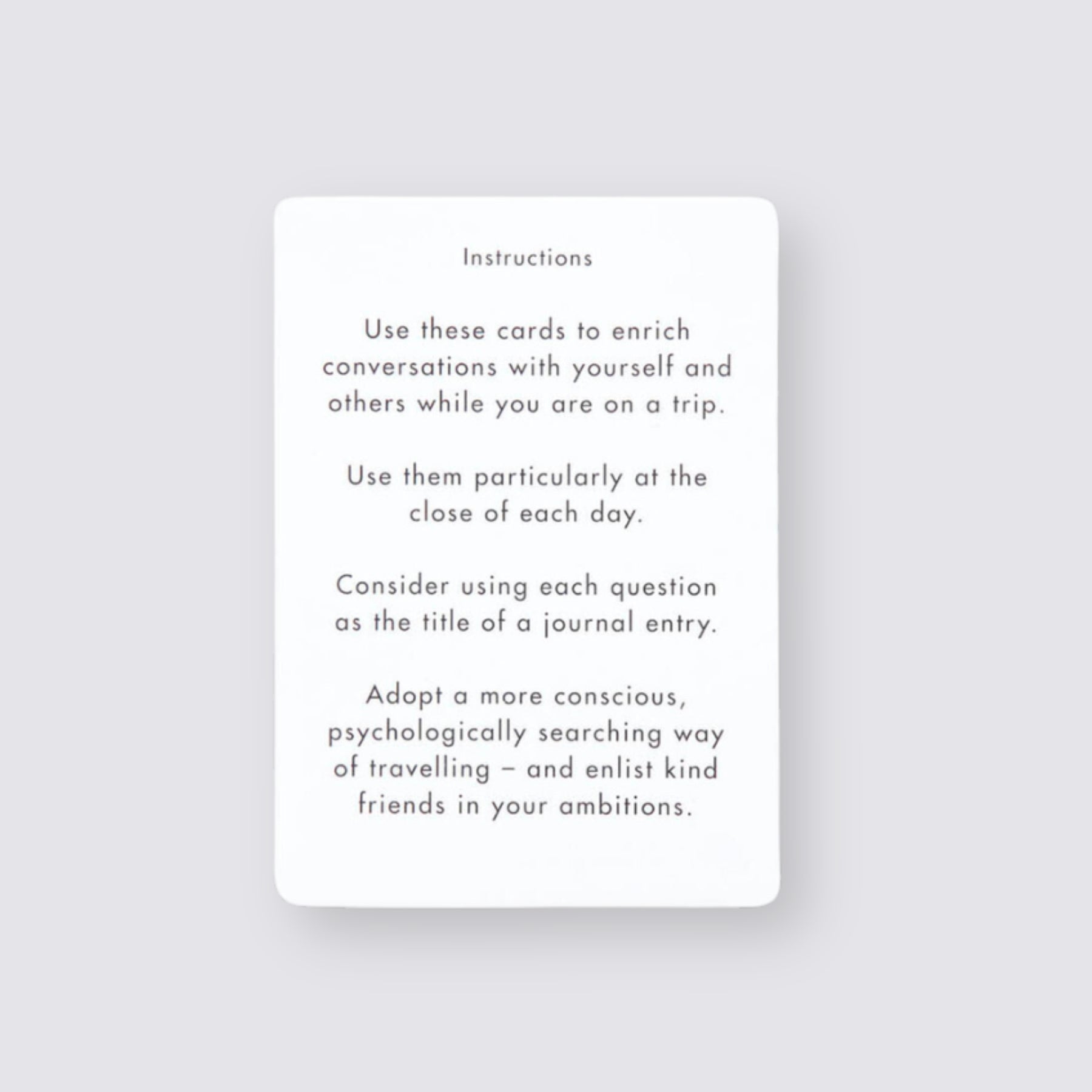Traveling Prompt Cards