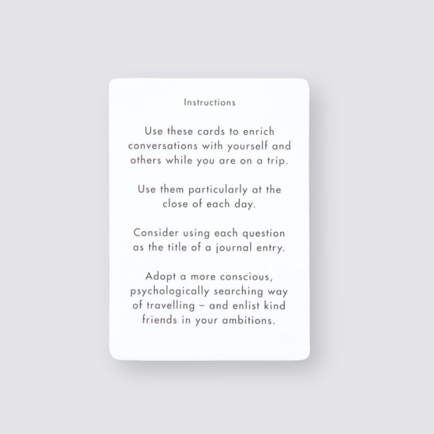 Traveling Prompt Cards
