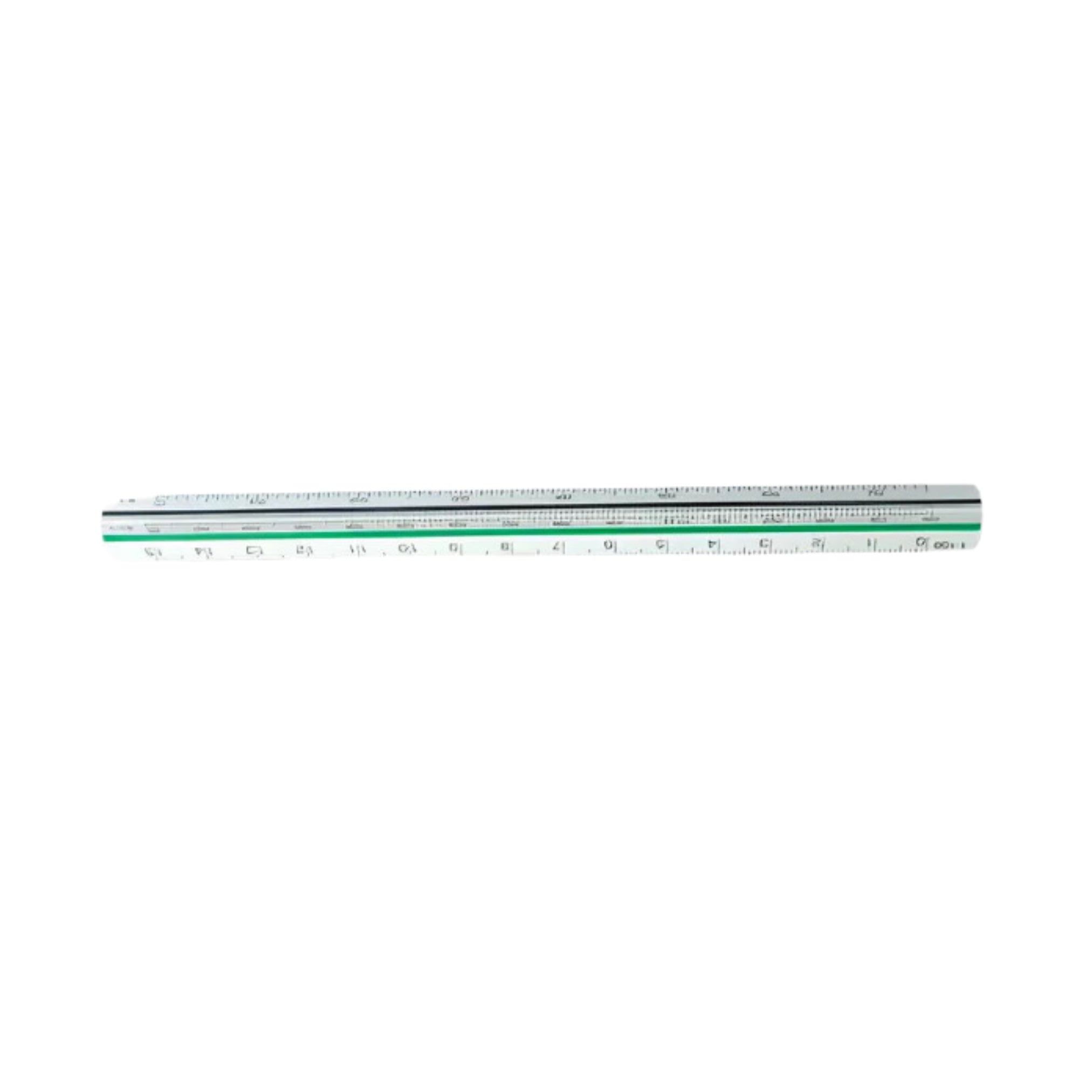 Triangular Scale Ruler Silver
