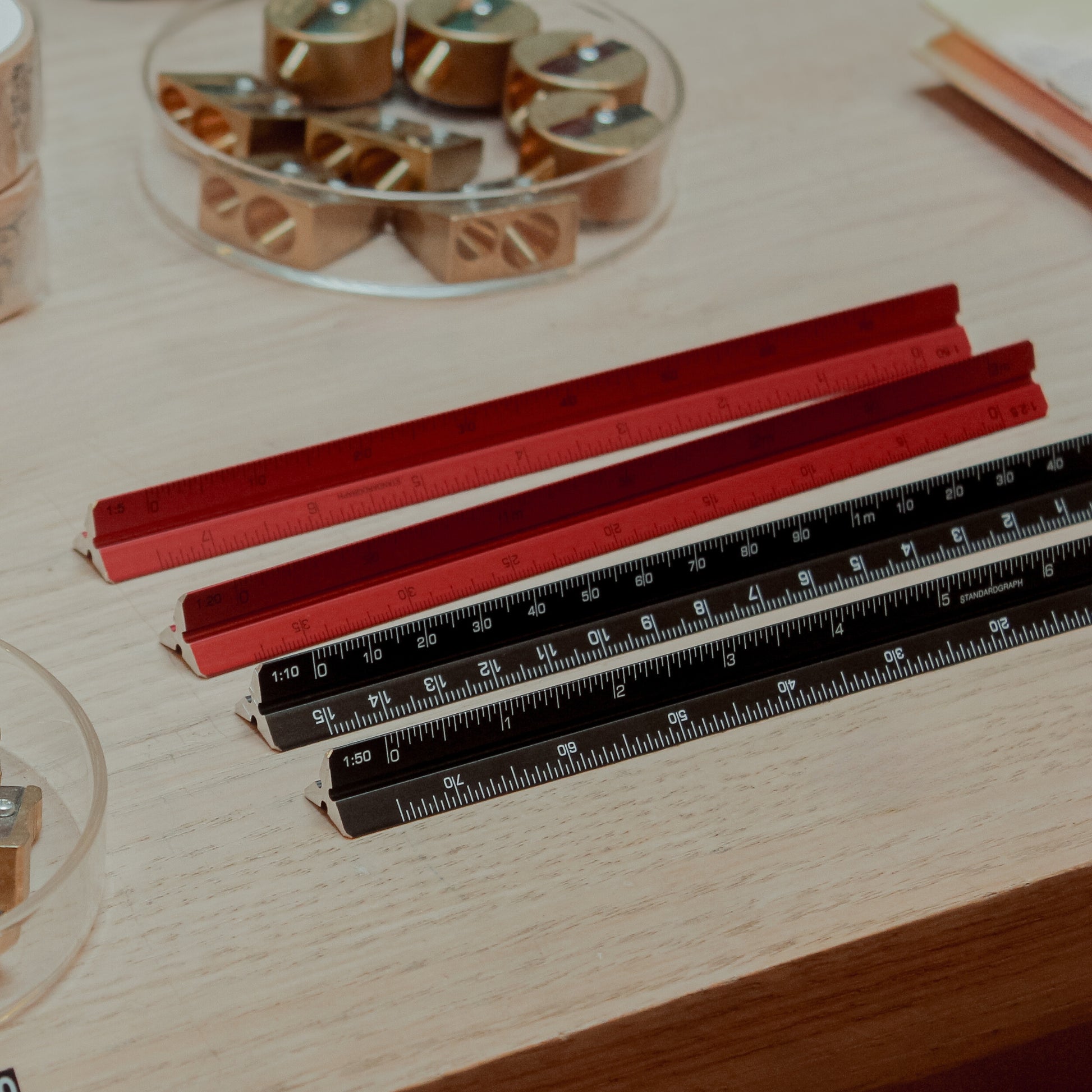 Triangular Scale Ruler - Silver