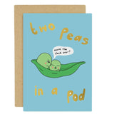 Two Peas in a Pod card with Gold Foiling
