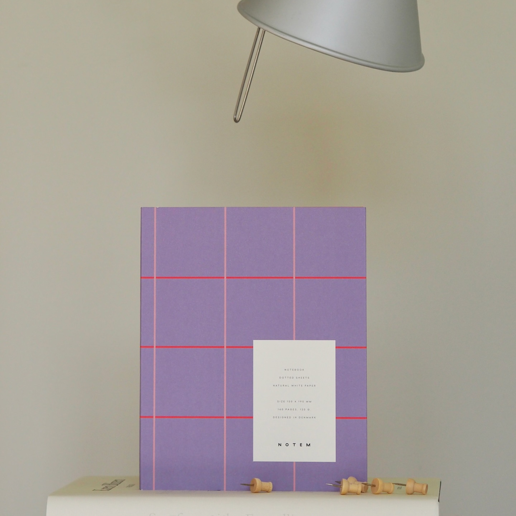 Notem notebook lilac large check design