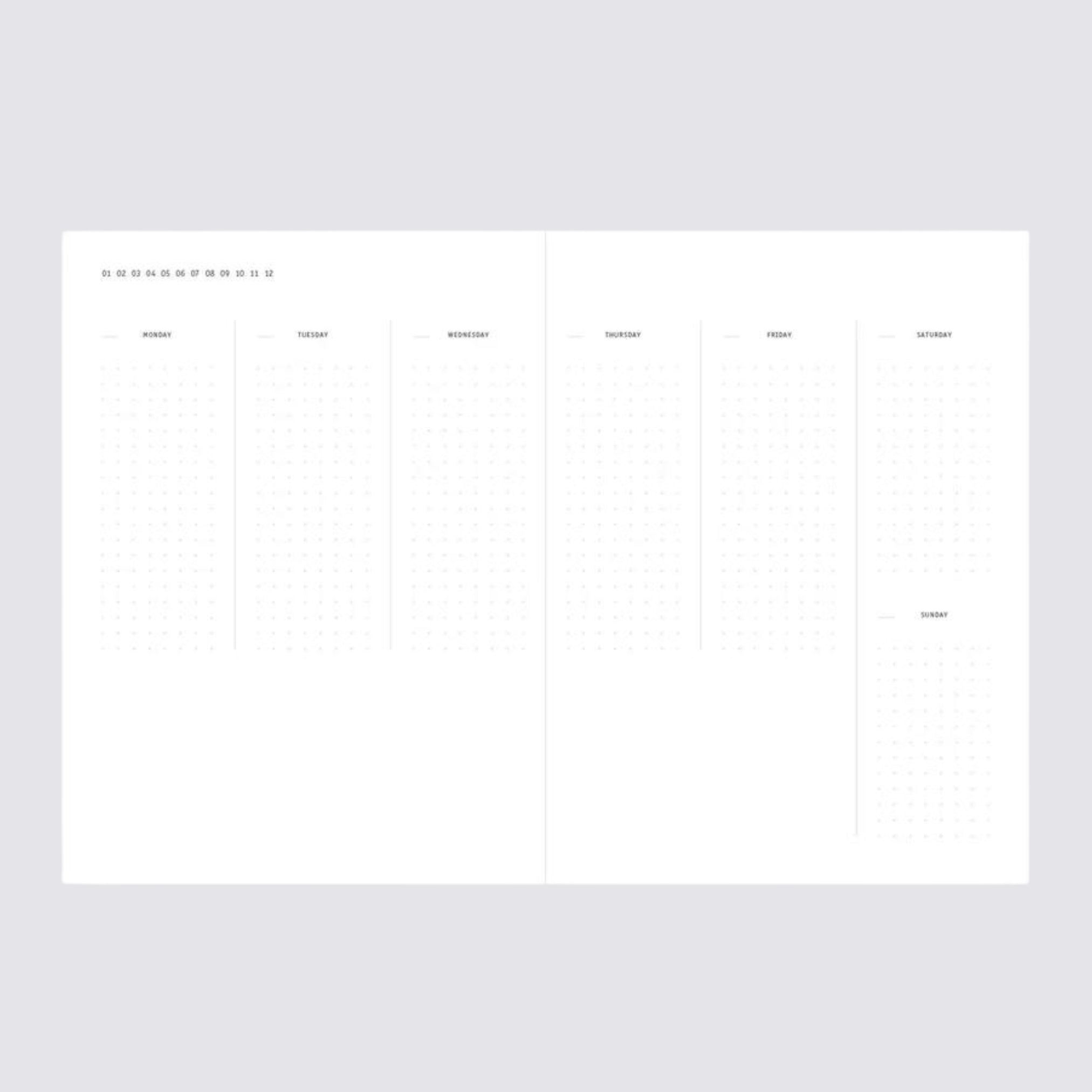 Klasyk Undated Weekly Planner - Ocean Blue
