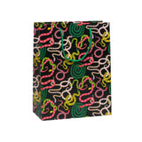 black design snakes gift bag