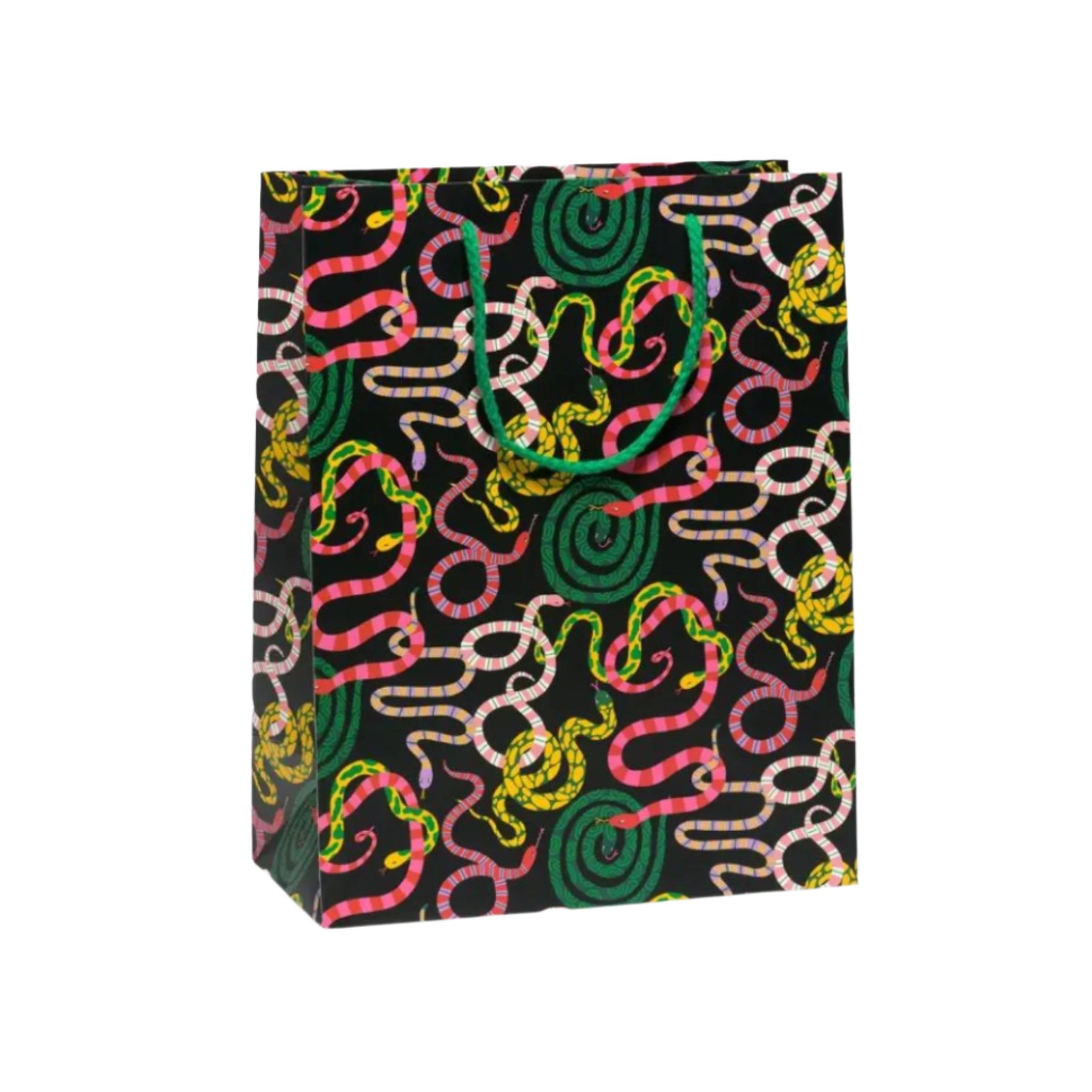 black design snakes gift bag