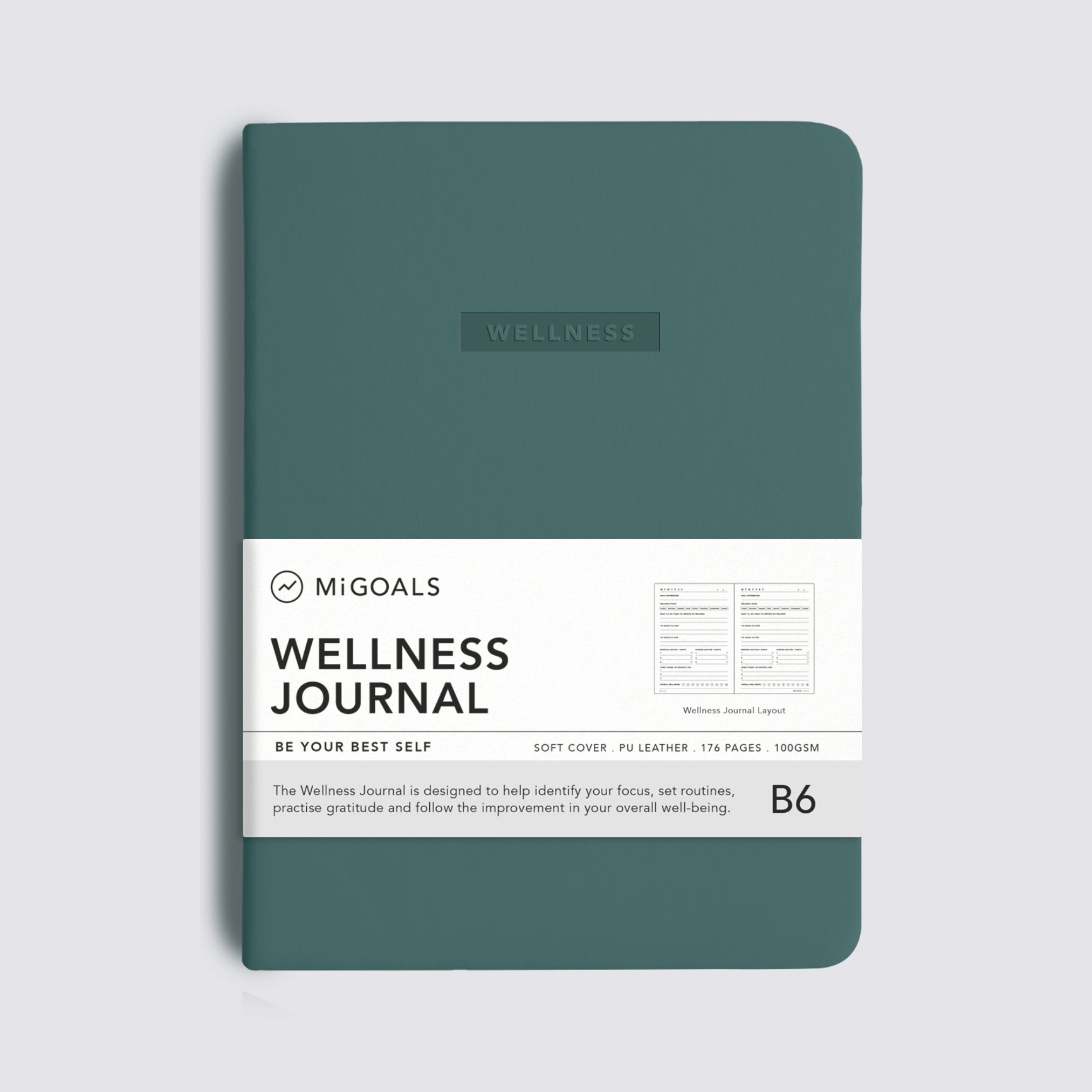 Wellness Journal in Teal