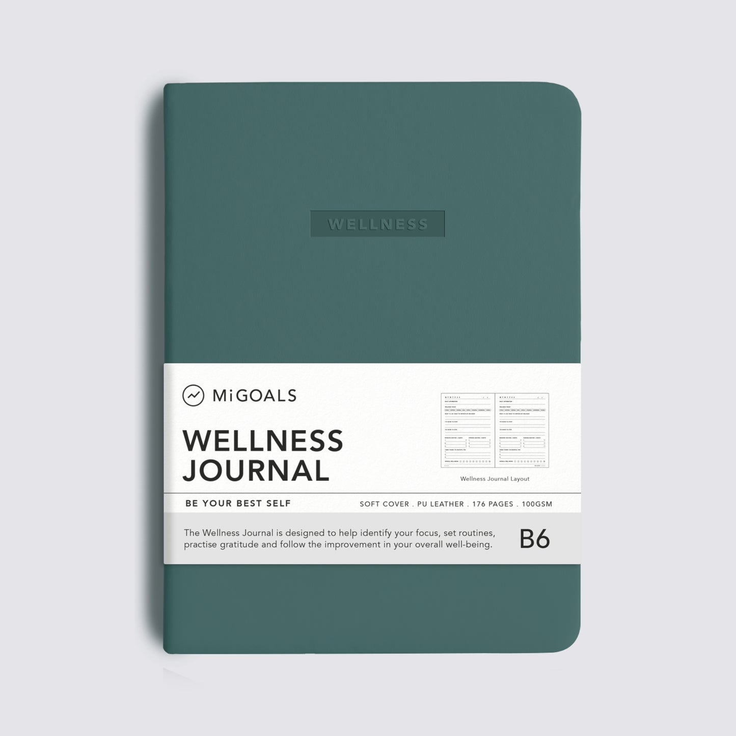 Wellness Journal in Teal