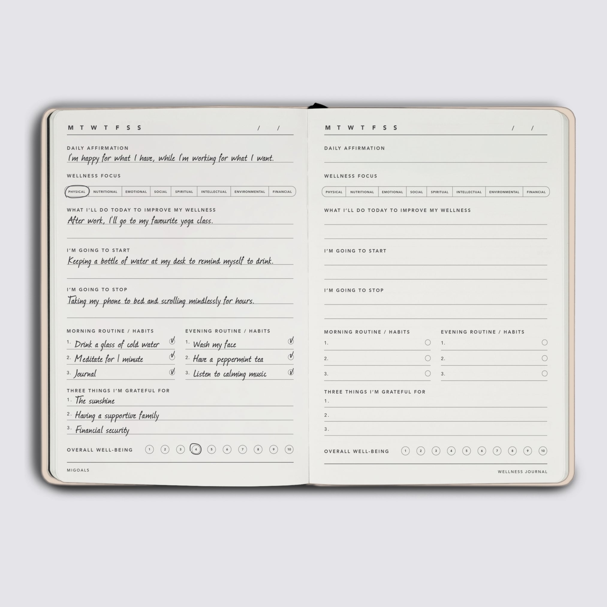Wellness Journal Inside