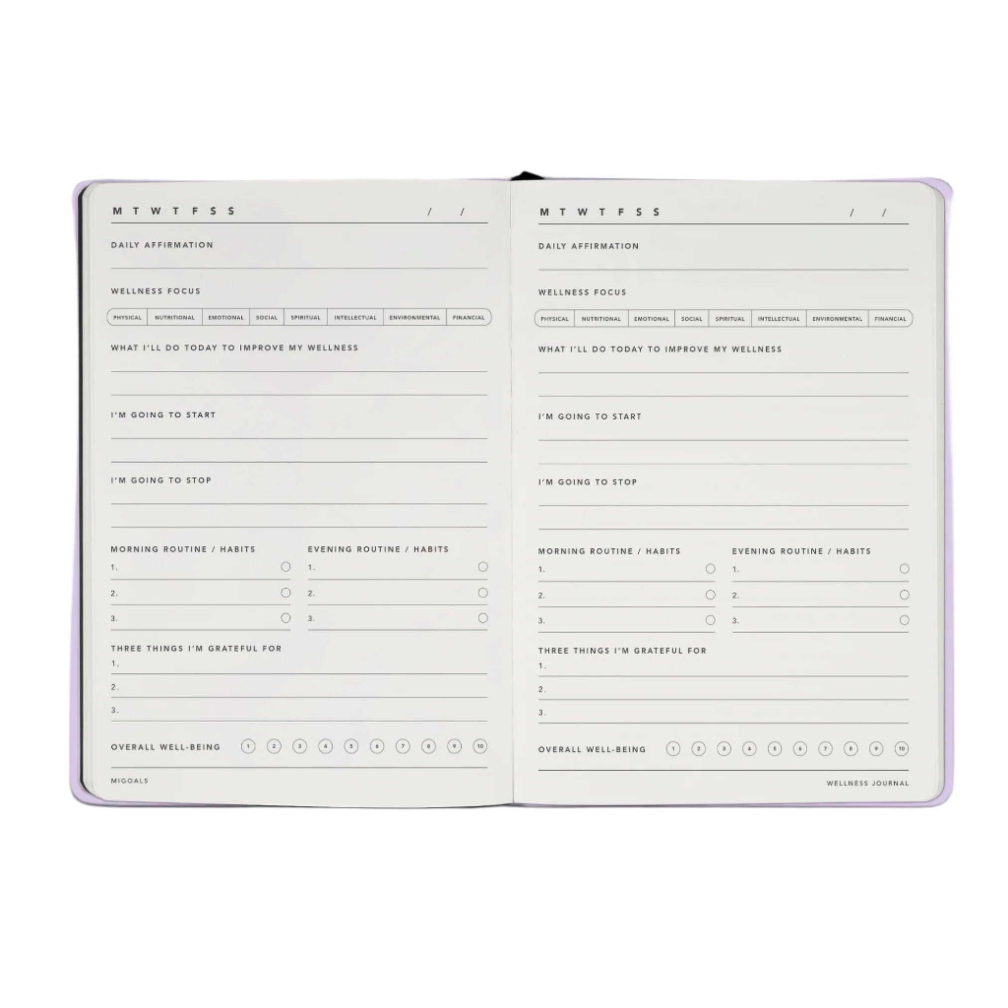 Wellness Journal Inside