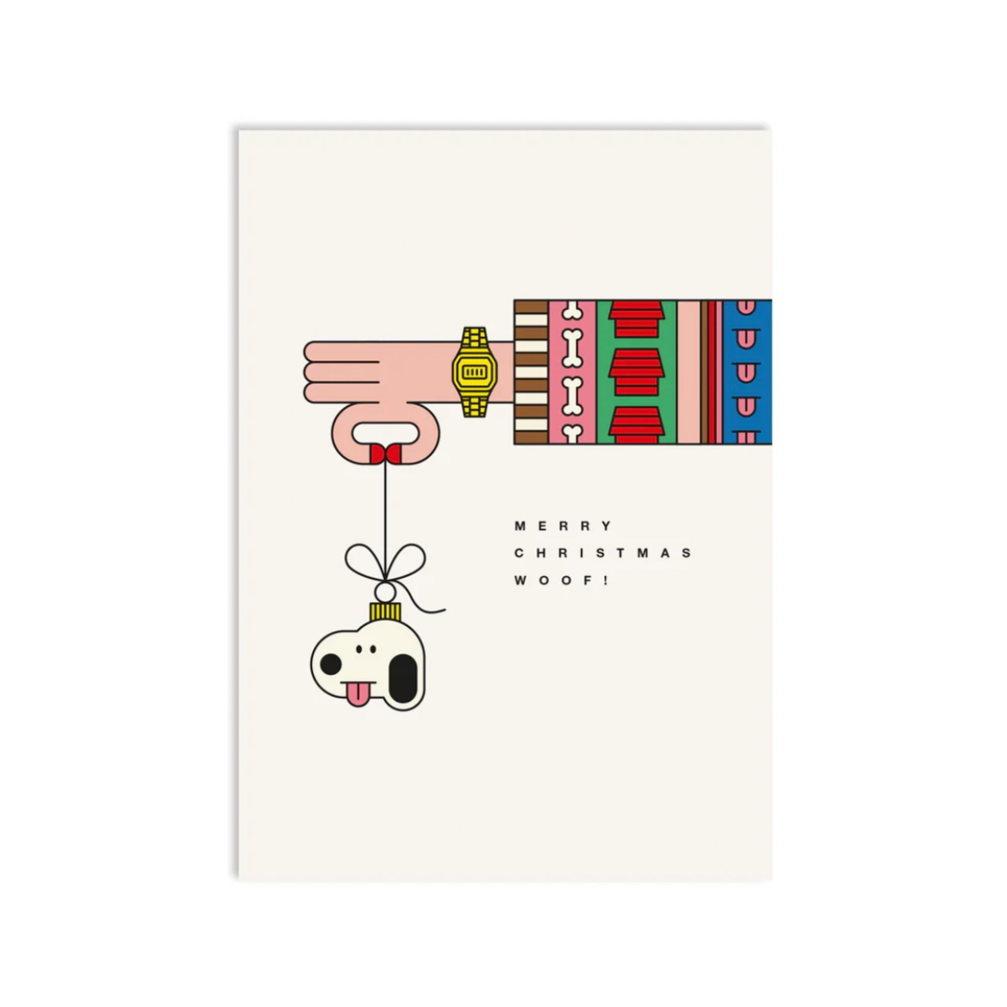 Woof Woof Christmas Postcard