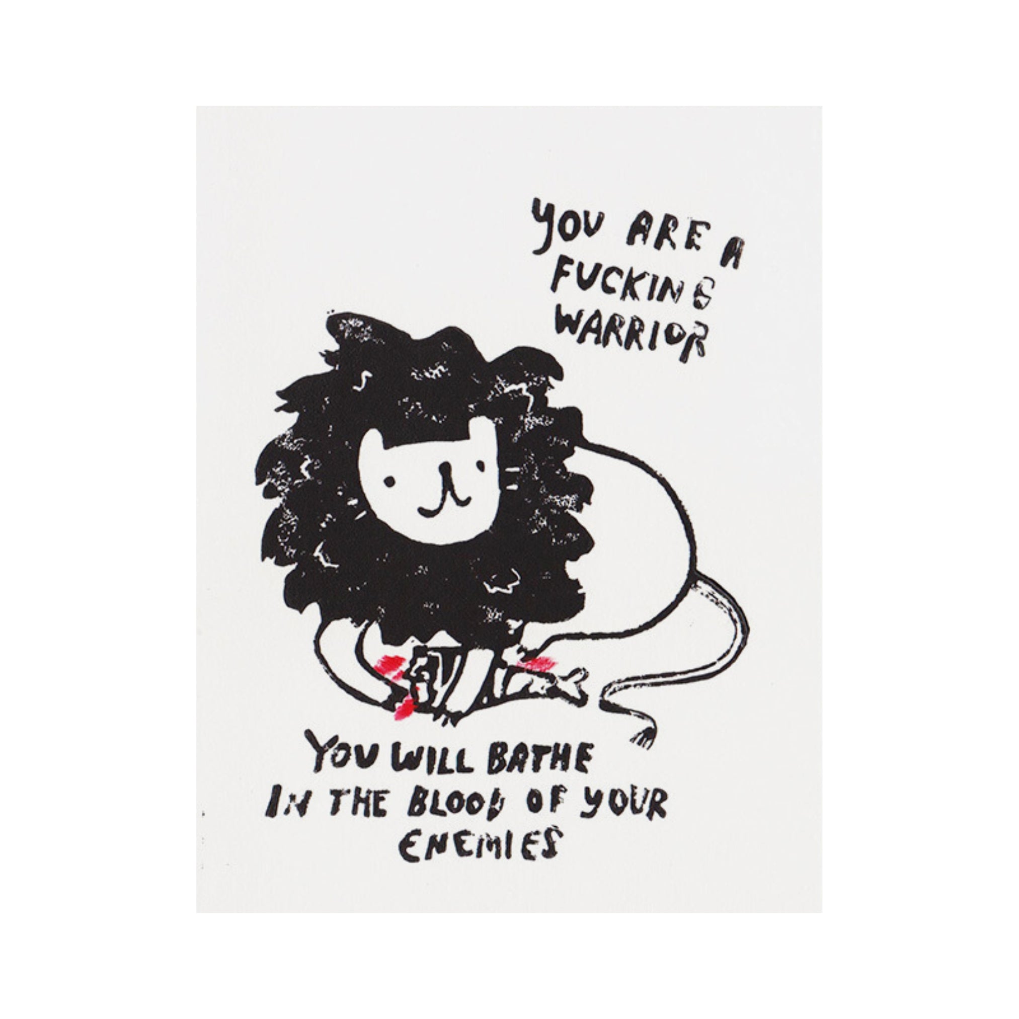 You are a Warrior support card with lion