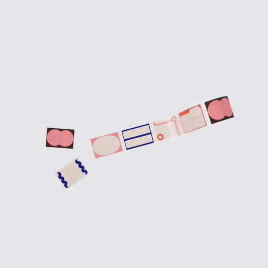 Washi Tape - Shape Stamp 25mm (Hinoki Mix)