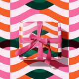 Colourful wave retro wrapping paper in high quality design. 