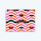 Colourful wave retro wrapping paper in high quality design. 