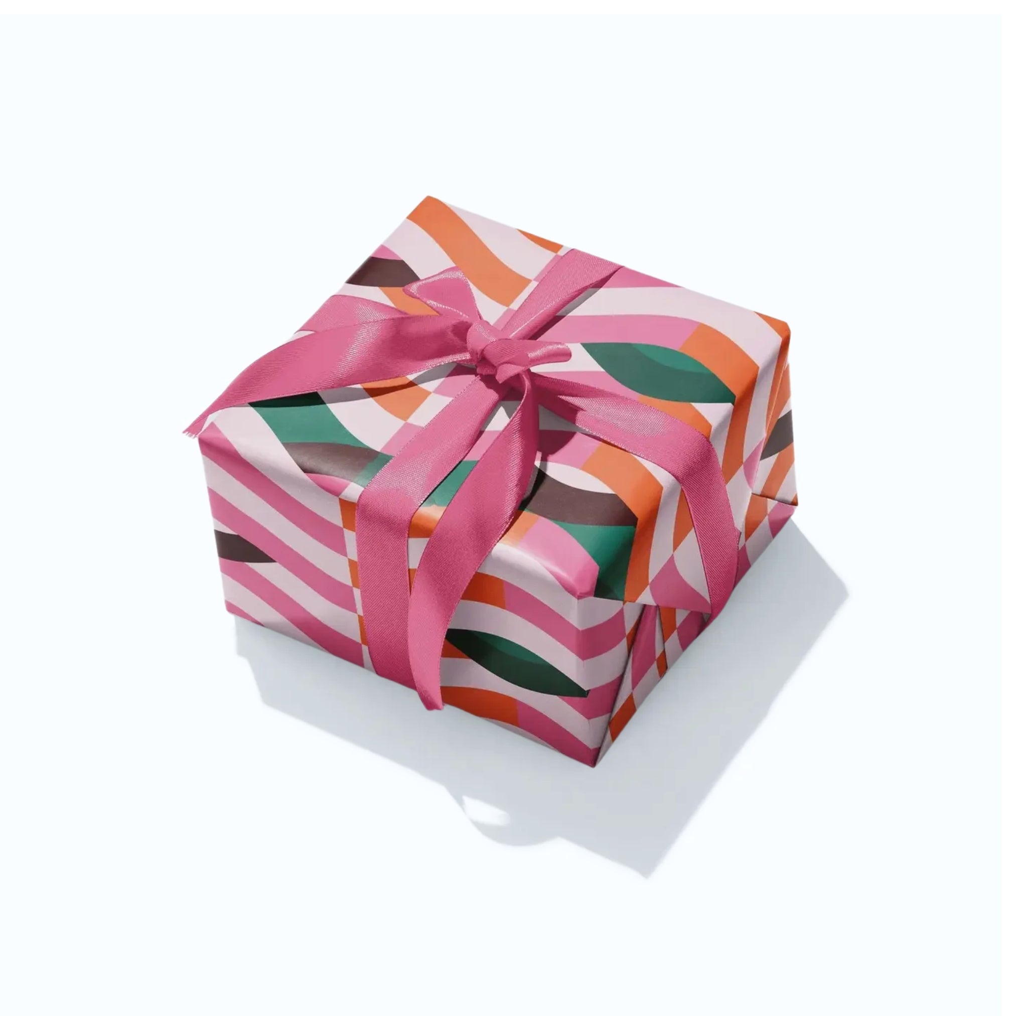 Colourful wave retro wrapping paper in high quality design. 